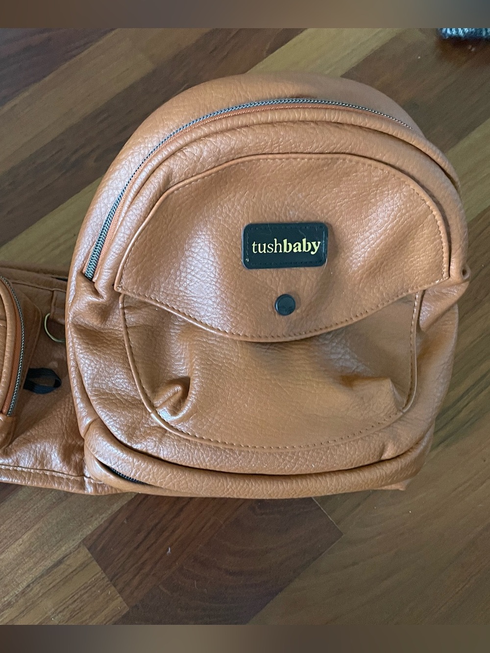 Tush baby hip carrier brown leather